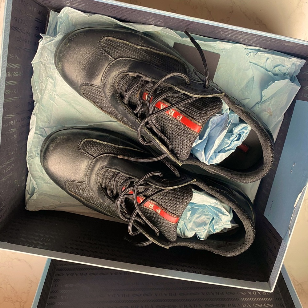 Black Prada New America’s Cup Bike Fabric Sneakers - Picture 5 of 5